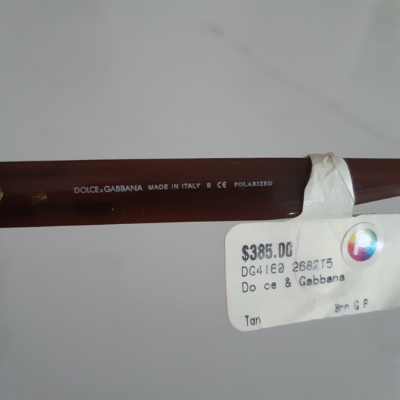 Authentic Dolce & Gabbana sunglasses. Gold rose detail on arms. Burnt br… - Picture 2 of 9